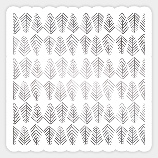 Pine trees pattern  - silver Sticker by wackapacka